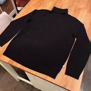 Black merino wool turtleneck Frank and oak